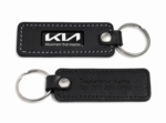 KIA JUMBO CUSTOM DOME STITCHED LEATHER KEYRING