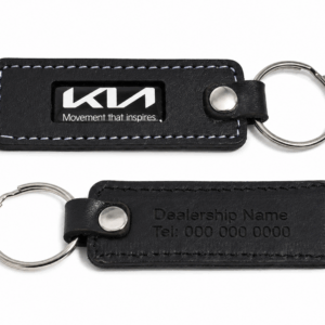 KIA JUMBO CUSTOM DOME STITCHED LEATHER KEYRING